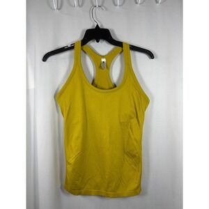 Velocity Womens Ribbed Racerback Tank Top Mustard Yellow RN 144526 Size‎ L